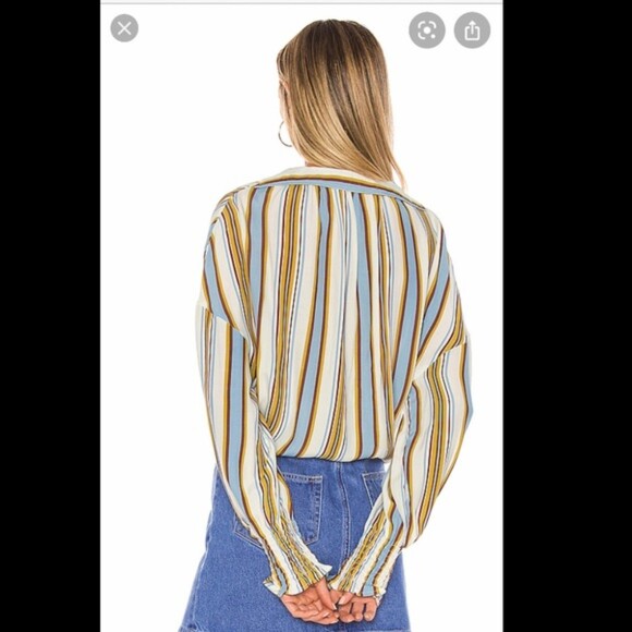 Faithful The Brand Women’s Aira Knot Shirt Retro Western Stripe‎ Coastal Cowgirl - Picture 13 of 14